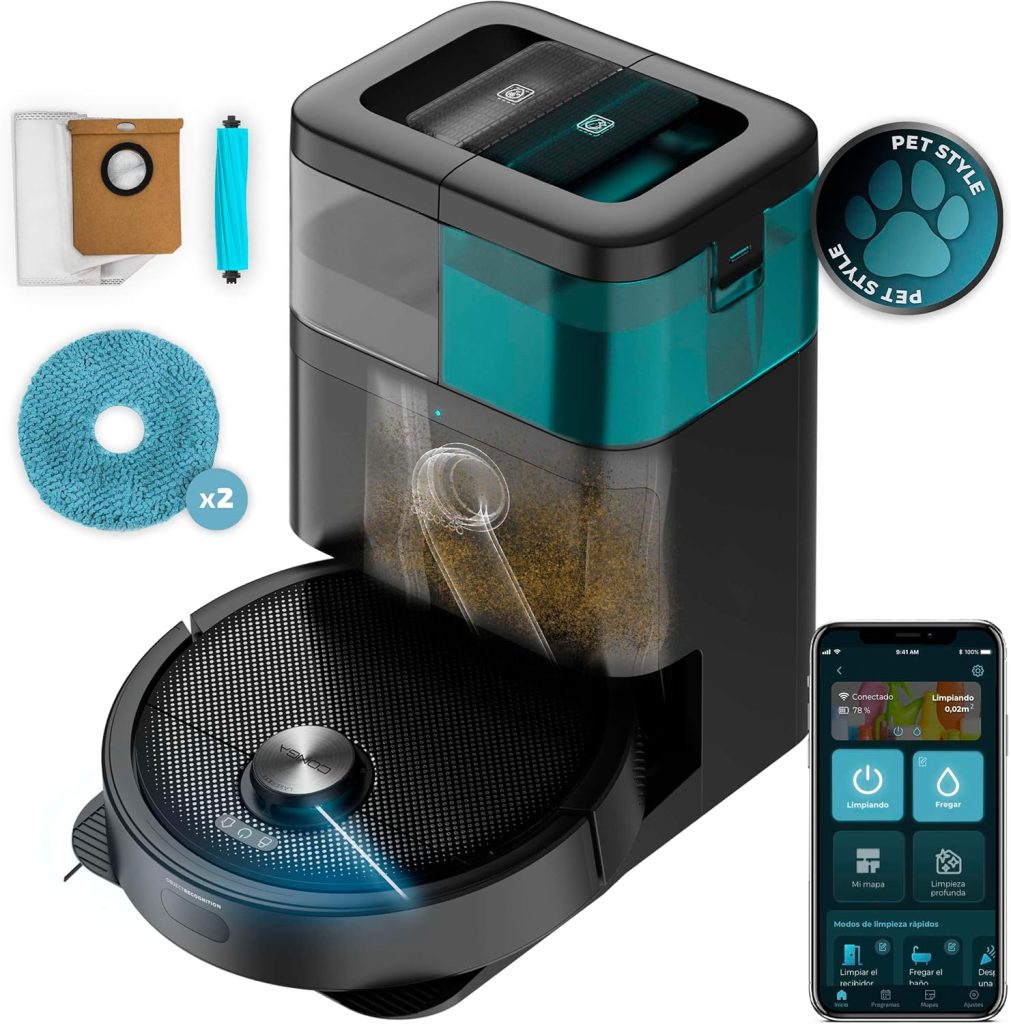 Cecotec Robot Aspirateur et Laveur de Sols Conga 15090